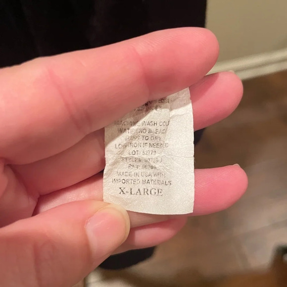 Tiffany & Grey stretchy flutter v-neck top 3/4 sleeve SZ XL black - Picture 6 of 7